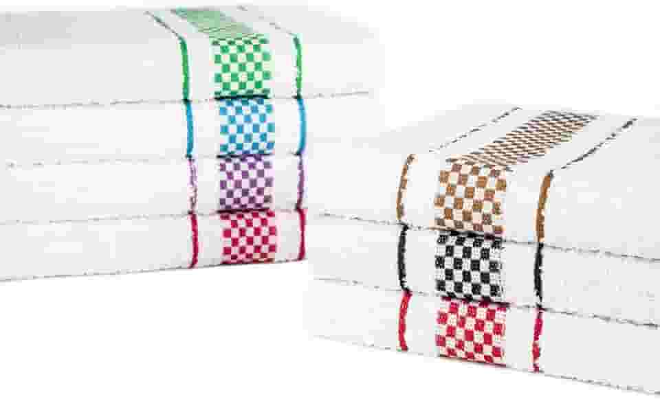 Kit 10 Pano de Prato Atoalhado Para Cozinha Felpudo Malta 45x70cm 370g/m² 100% Algodão - Sortido