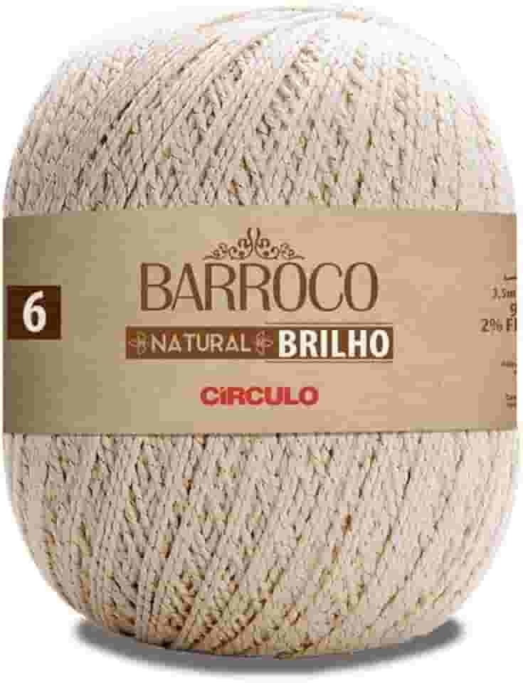 Barbante Barroco Natural Brilho nº6 - Ouro 700g (1150m)