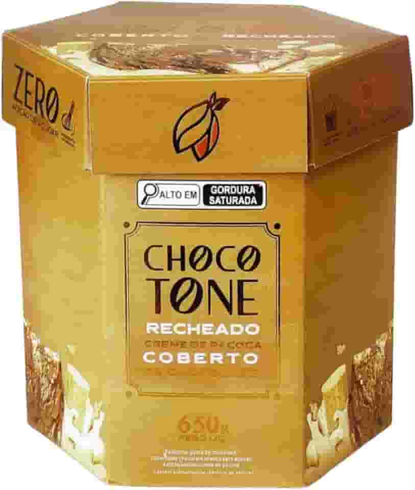 Chocotone Artesanal Recheado de Paçoca com Cobertura de Chocolate Zero Selecto Cacau 650g