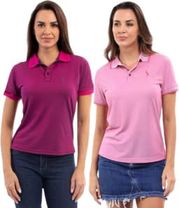 Kit 2 Camisa Polo Feminina em Piquet com Viscose Dry John Pull