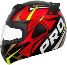CAPACETE ESCAMOTEÁVEL PRO TORK V-PRO JET FACTOR BRILHANTE VERMELHO TAM. 60