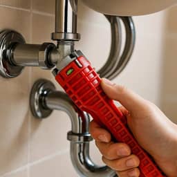 Chave Hidráulica Multifuncional 8 Em 1 Para Torneira, Pia, Registro, Chuveiro, Com Nível, Encaixes Variados, Marca VARENZIA