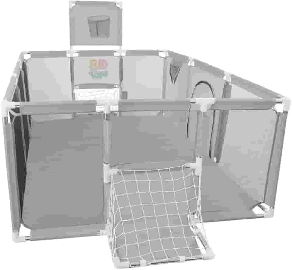 Cercado Grande- Sport Infantil Chiqueirinho Portátil Para Bebê Criança (Cinza) - 8D Toys