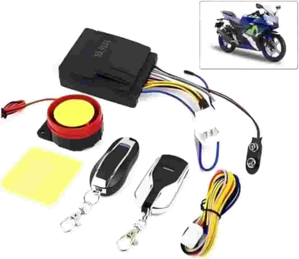 Alarme contra roubo de motocicleta com controle remoto - 125 dB, À prova d'água, com 2 controles remotos, Ideal para motociclistas que buscam proteção antifurto avançada