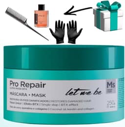 Let Me Be Pro Repair Máscara BTOX Ultra para Cabelos Danificados 250g com Óleo de Coco, Queratina e Colágeno