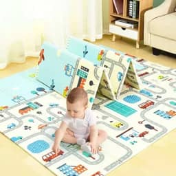 Tapete Térmico Infantil Atividades Dupla Face Dobrável 150x200cm Original Baby Toys ® (Carros)