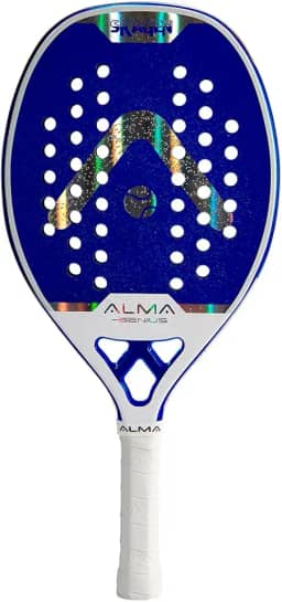 Raquete Beach Tennis Carbono 3K Skagen Azul Alma Genius