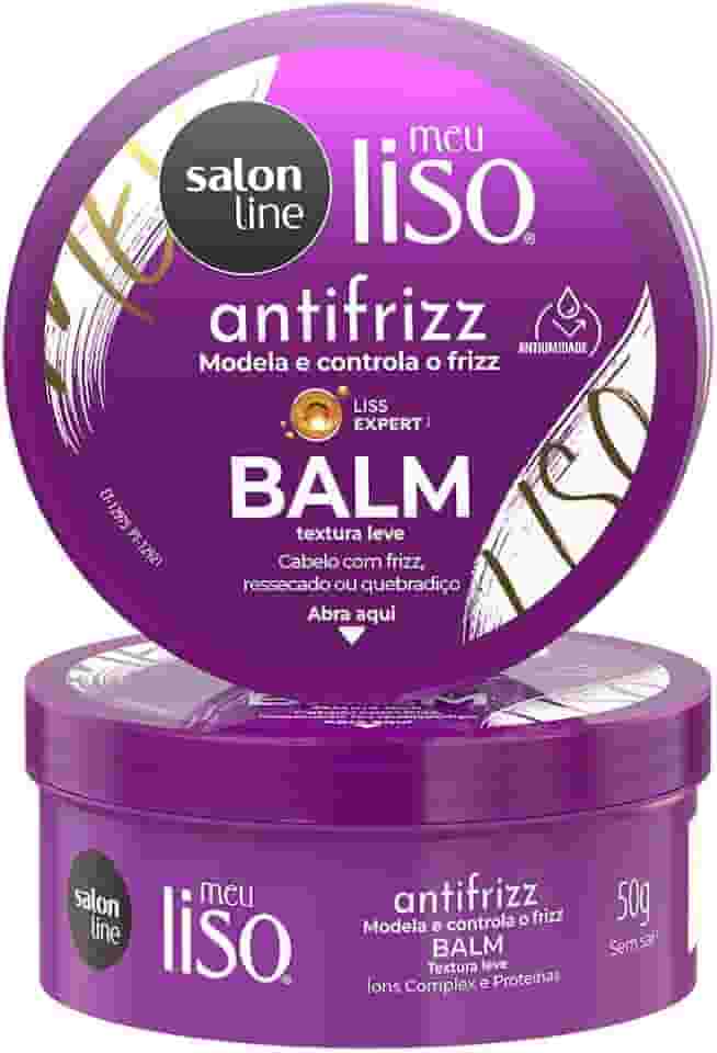 Salon Line, Balm, Meu Liso, Antifrizz, Vegano - Para Cabelos Lisos, 50 g