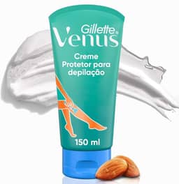 Gillette Venus Creme para Depilação com Óleo de Amêndoas, Ideal para Depilar com Aparelho de Depilação no Chuveiro, 150mL