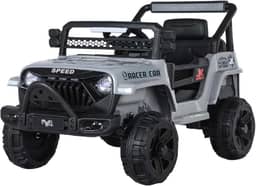 Carrinho Elétrico Infantil Mini Jipe Ride On 12v Maxi Toys (Cinza)