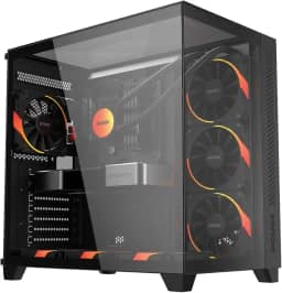 Gabinete Gamer PCYES Forcefield Max Black Vulcan, ATX, Mid-Tower, Vidro Temperado, Sem Fonte e Fan, Preto - GFFMAXBV
