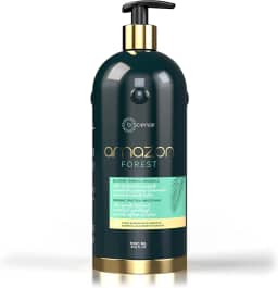 Amazon Forest Redutor de Volume Vegano Brscience – Selagem Térmica Orgânica Sem Formol, Alinhamento Natural, Antifrizz, Brilho Intenso e Hidratação Profunda com Óleos Essenciais da Amazônia (1000ml)