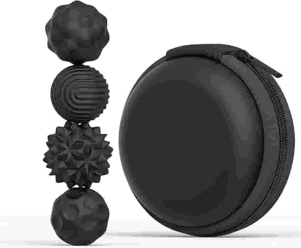 Bolas Sensoriais Magnéticas de Silicone – Brinquedo Antiestresse e Calmante para Crianças e Adultos, Ideal para Autismo, Alívio Ansiedade (4 peças - preto)