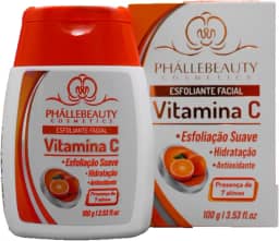 Esfoliante Facial Vitamina C Rosto - Phállebeauty Skincare, Peeling Suave, Limpeza Profunda, Brilho e Maciez - Ph0727