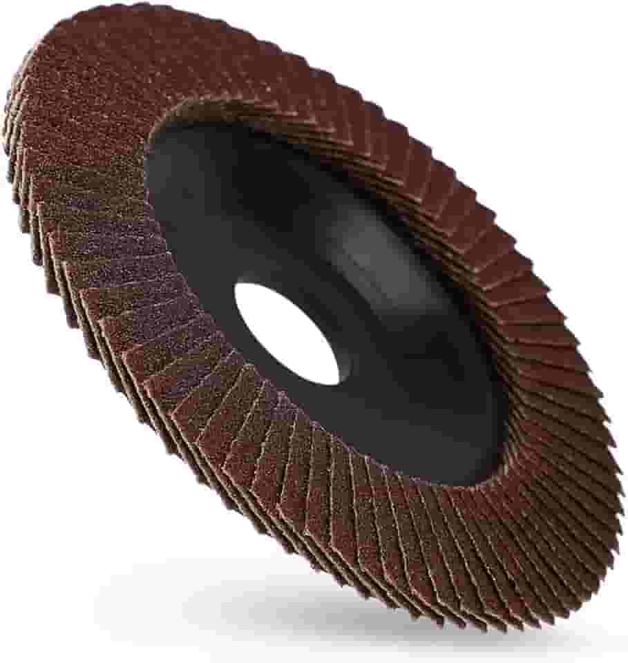 Disco de Lixa Flap Profissional, 100mm, Grão 70, Kit com 10 Unidades para Metal e Madeira, Alta Remoção e Acabamento, Formato Abrasivo com Suporte Reforçado