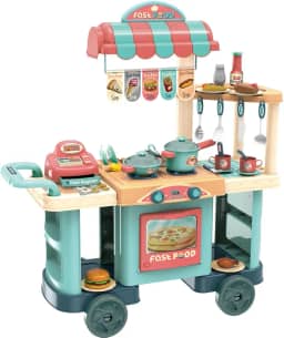 Replay Kids Cozinha Infantil Bancada Food Truk, Forno e Fogão Com Acessórios e Caixa Registradora, Multicolorida