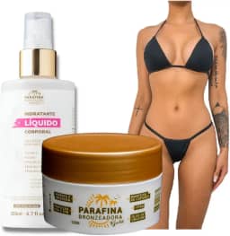 Genérico Parafina Bronzeadora Gold 120g, Hidratante Relaxante pós sol e Biquíni Para marquinha de Fita