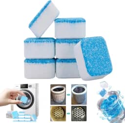 KINZIN Kit 12 Pastilhas Tabletes Limpeza Máquina De Lavar Roupa
