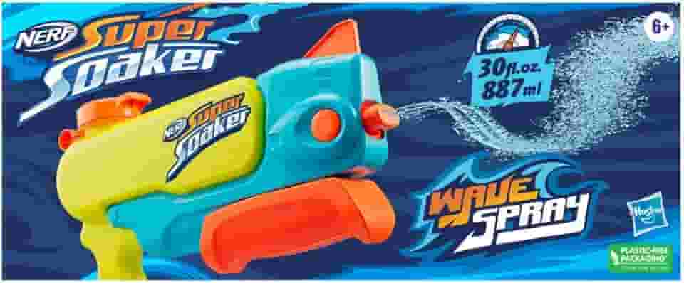 Nerf, Lançador de Água, Super Soaker, Wave Spray - Fluxo Ondulado, Capacidade de 887 ml - A partir de 6 Anos