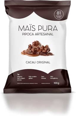 Mais Pura Pipoca Artesanal Maïs Pura Sabor Cacau Original 100G
