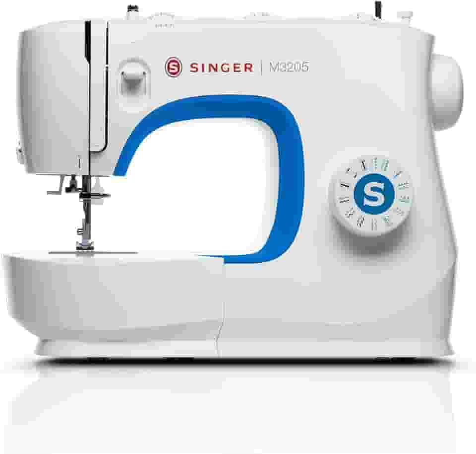 Máquina de Costura SINGER M3205 127V | 23 Pontos Básicos, Decorativos e Flexíveis | Passador de Linha, Braço Livre, Luz em LED | Ideal para Costura Criativa e Reparos Domésticos | Acessórios Inclusos