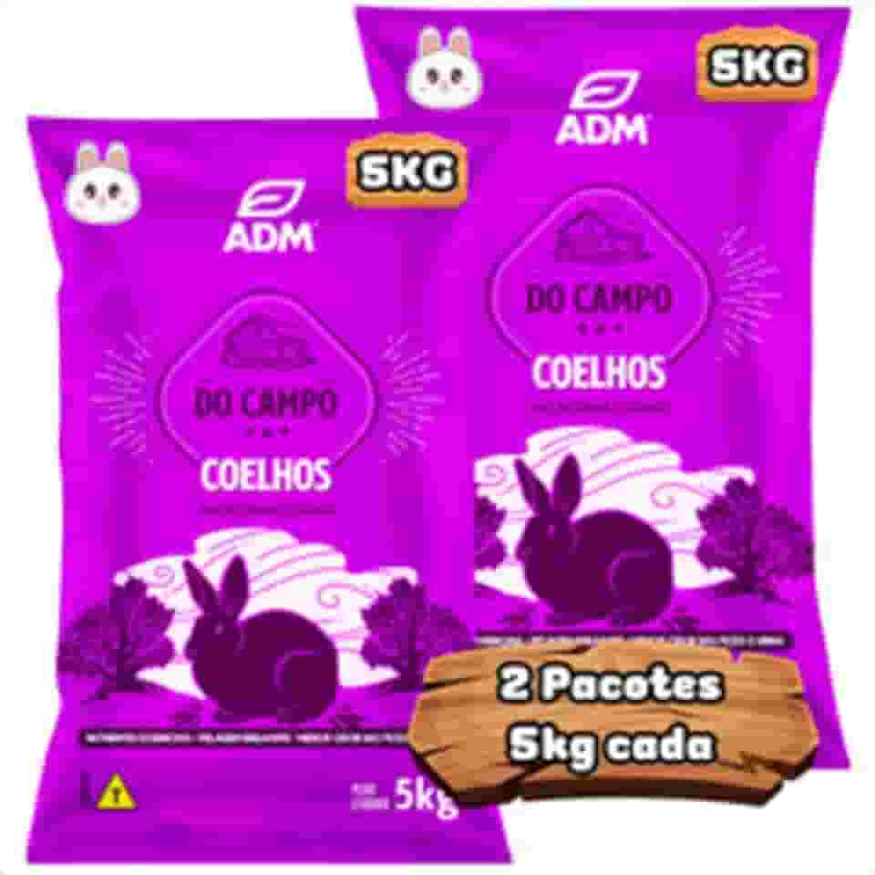 Kit 2 un 5kg DO CAMPO COELHOS Ração Para Coelhos