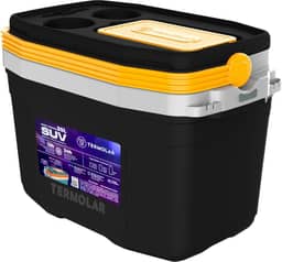 Caixa Térmica Cooler Com Alça Praia Pesca Camping 20 Litros - Alça Reforçada, Porta-Copos, Espaço para Smartphone, Conservação 24h com Gelo