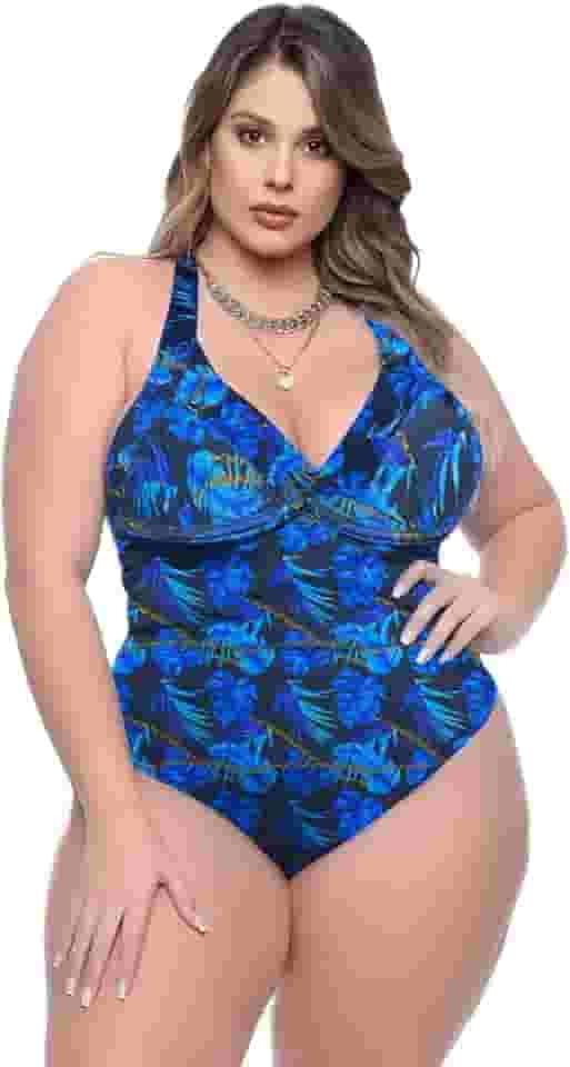 Maiô Bore Plus Size Roupa De Banho Sustentação Com Bojo