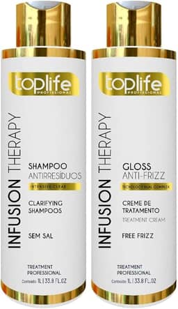 Kit Escova Progressiva Infusion Therapy Toplife Profissional 2x1L