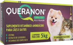 Suplemento Vitamínico Queranon para cães raças pequenas, AVERT, 30 comprimidos