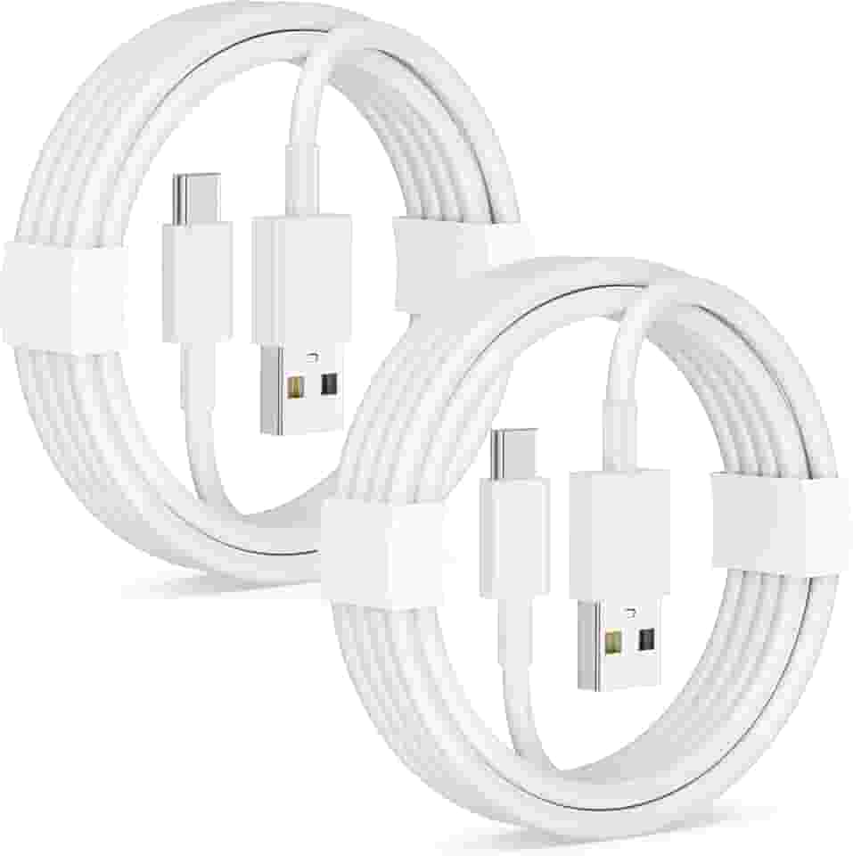 Cabo Carplay para carro compatível com iPhone 16/16 Plus/16 Pro/16 Pro Max/15/15 Plus/15 Pro/15 Pro Max, cabo de carregamento USB A para USB C de 1,8 m, pacote com 2 cabos de carregamento tipo C