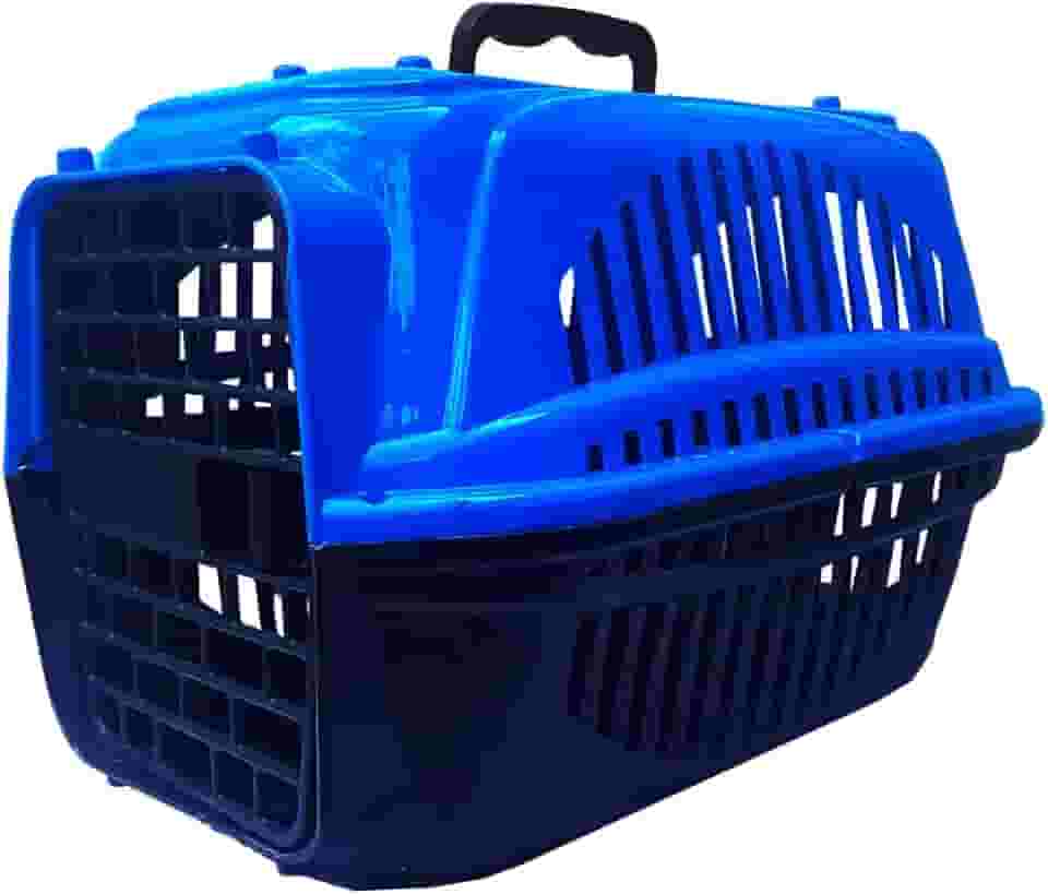 Caixa Transporte Pet N1 Cães Cachorros Gatos Plástico (Azul)