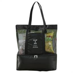 Bolsa de Praia Telada com Compartimento Térmico (Preto)