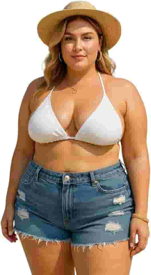 Top de Biquíni Cortininha Plus Size Marquinha Tamanho Grande