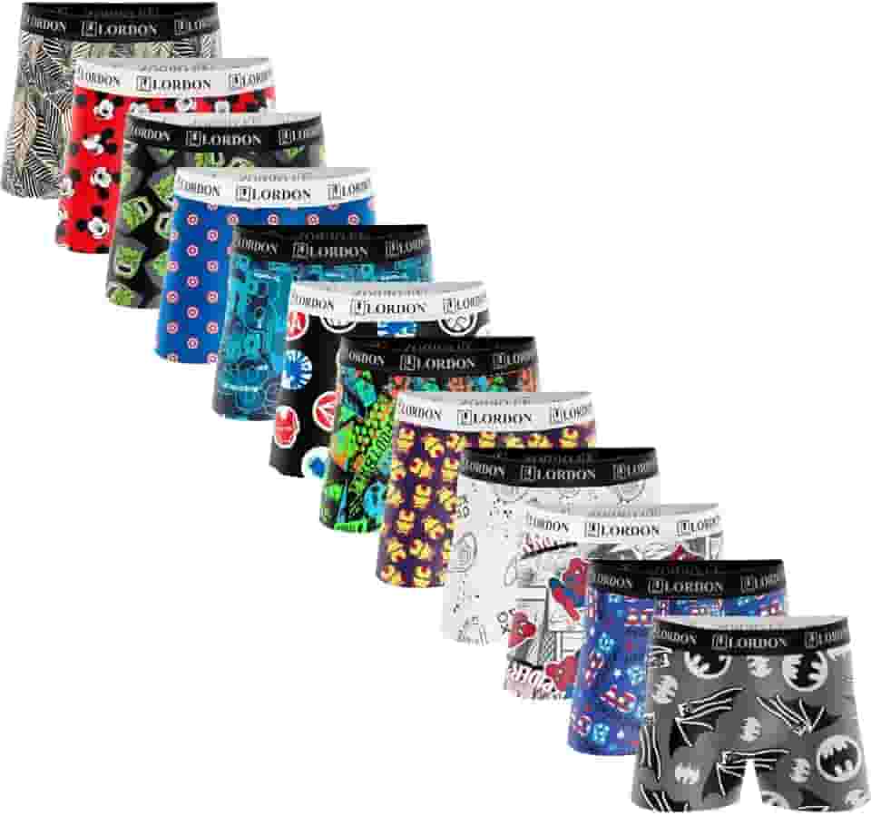 Kit 10 Cuecas Boxer Infantis Juvenil Microfibra Estampadas e Confortáveis Tamanhos do 2 ao 12