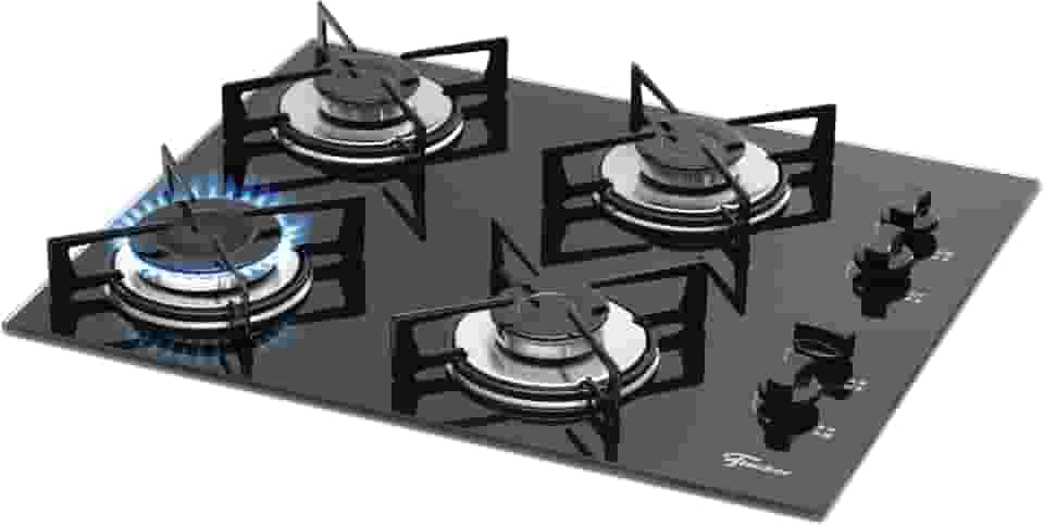 FISCHER COOKTOP GÁS 4 BOCAS MESA VIDRO PRETA BIVOLT 1519-5713
