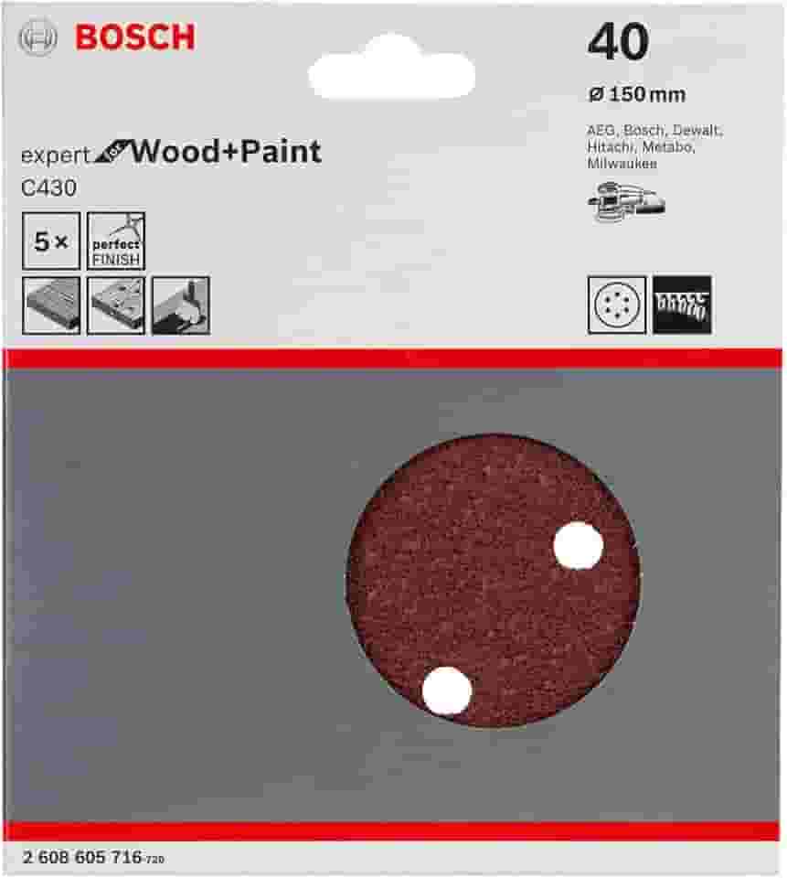 Bosch Disco de Lixa Expert for Wood&Paint; 125mm G40