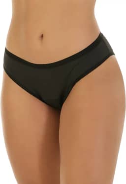 Calcinha Absorvente Feminina Fluxo Médio (PRETO, GG - 46)