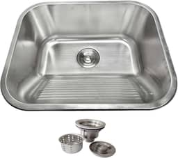 Tanque Lavanderia Escovado 55x45 Aço inoxidável 304 Premium