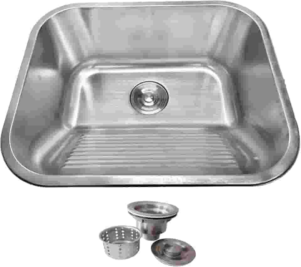 Tanque Lavanderia Escovado 55x45 Aço inoxidável 304 Premium