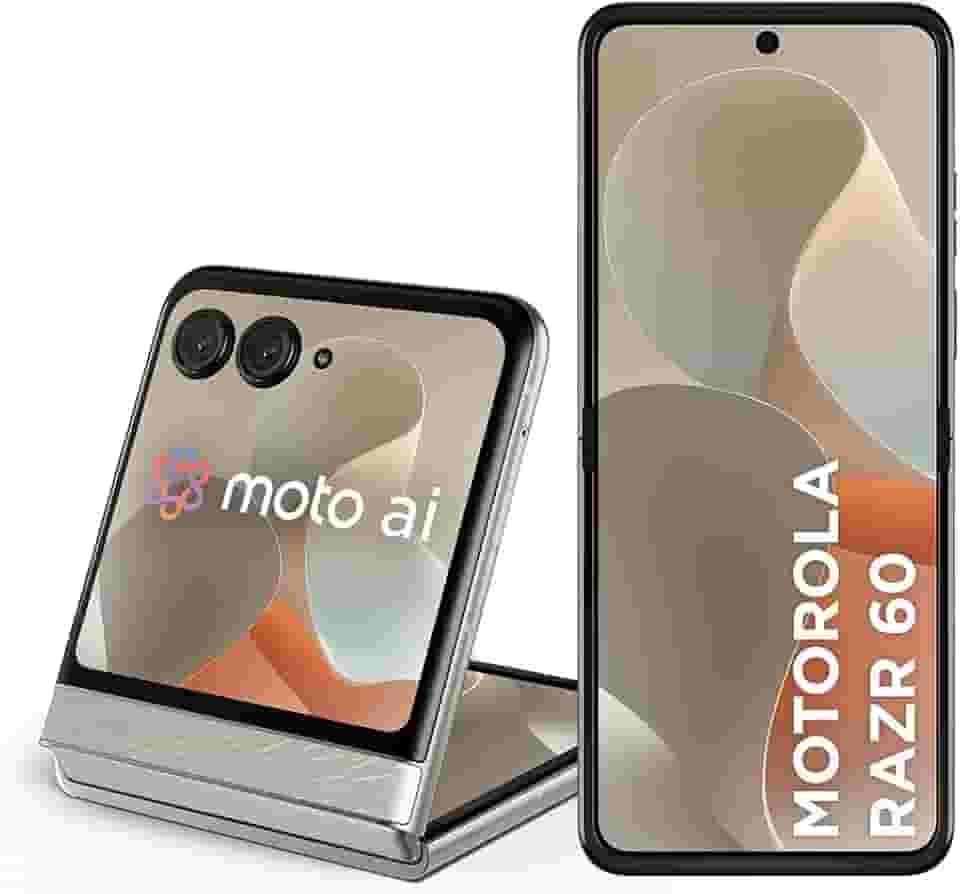 Smartphone Motorola Razr 60-256GB 24GB (12GB RAM+12GB Ram Boost) Tela dobrável 6,9" pOLED e externa 3,6” Moto AI camera IP48 - Branco