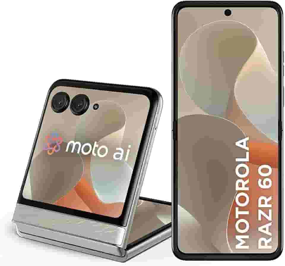 Smartphone Motorola Razr 60-256GB 24GB (12GB RAM+12GB Ram Boost) Tela dobrável 6,9" pOLED e externa 3,6” Moto AI camera IP48 - Branco