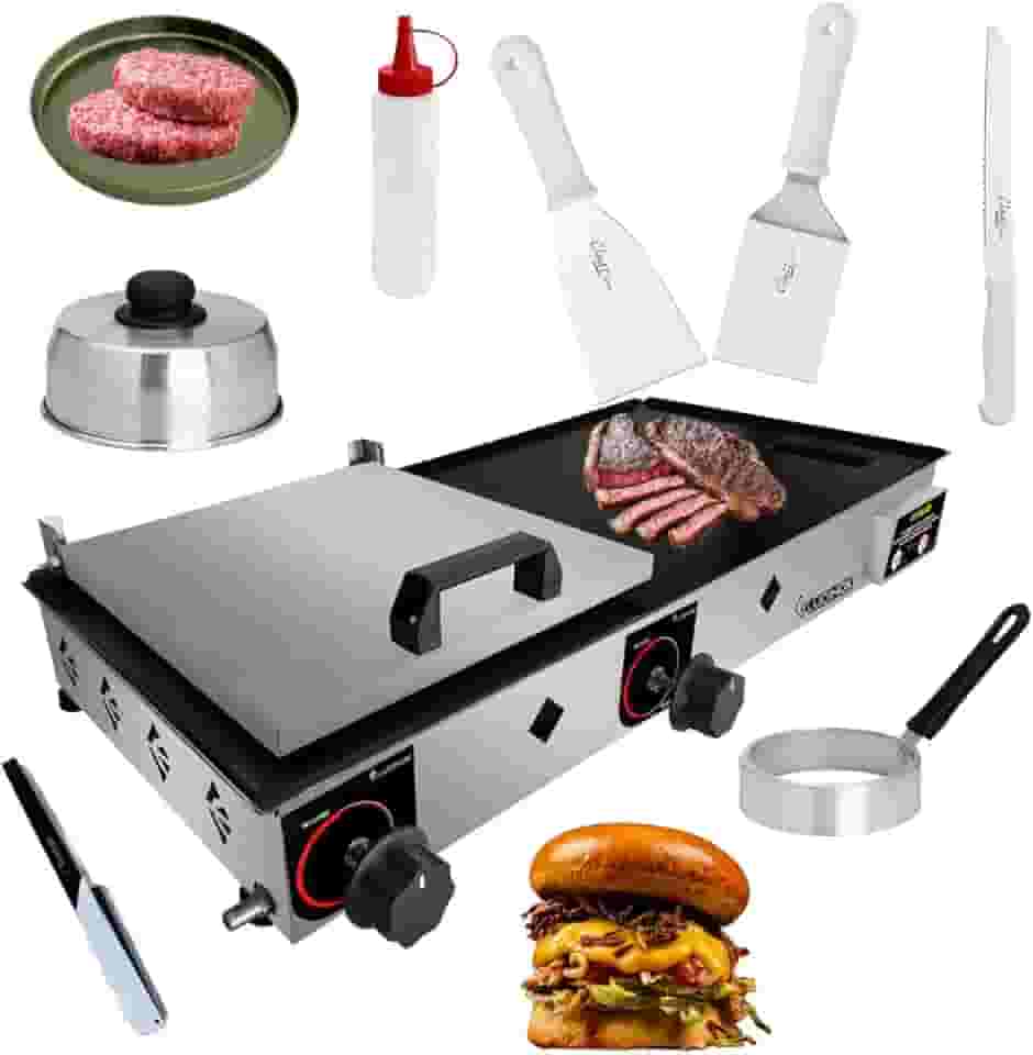 Kit Chapa Prensa 70x30 Pra Fazer Lanche Porção Hotdog +utensílios