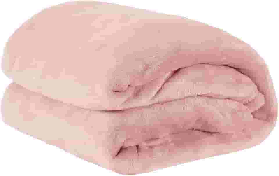 Cobertor Queen Manta Microfibra Fleece 01 Peça (Toque Aveludado) - Rosa