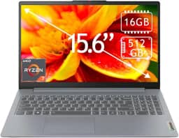 Lenovo Laptop IdeaPad Slim 3 de 15,6 polegadas Full HD com tela sensível ao toque – AMD Ryzen 7 5825U, 16 GB de memória, SSD de 512 GB, cinza ártico