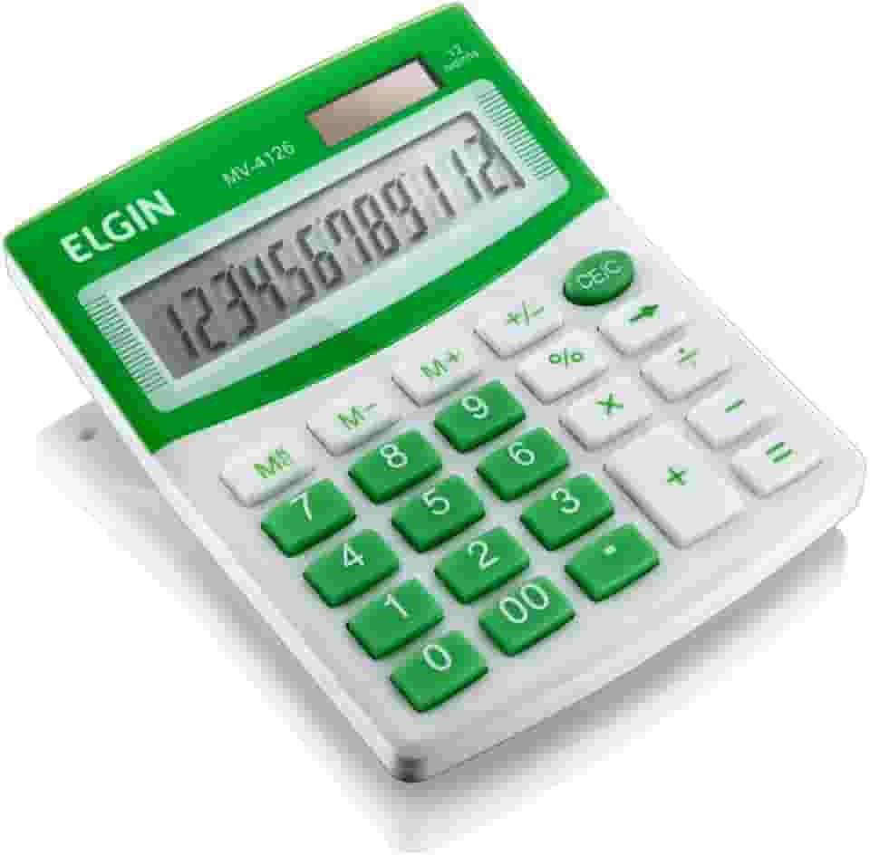 Calculadora de Mesa 12 Dígitos MV 4126 Verde Elgin