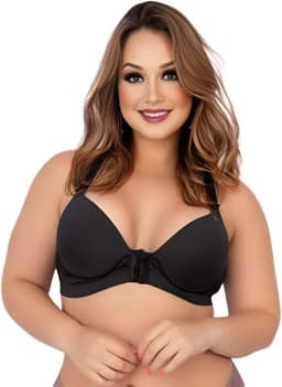 Sutiã Plus Size Costas Nadador Bojo Sustentação Frente Abrir