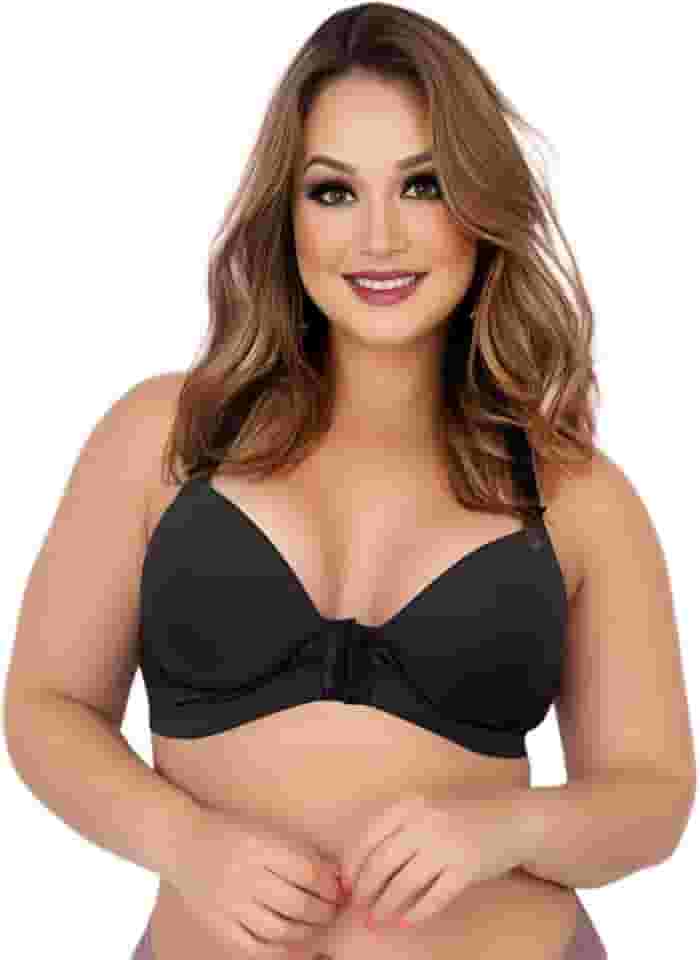 Sutiã Plus Size Costas Nadador Bojo Sustentação Frente Abrir
