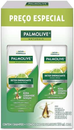 Kit Shampoo+Condicionador Palmolive 350Ml Detox, PALMOLIVE