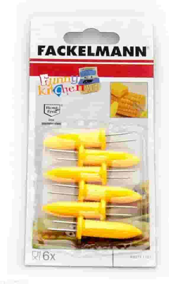 Conjunto 6 Pegadores para Espiga de Milho Fackelmann Amarelo